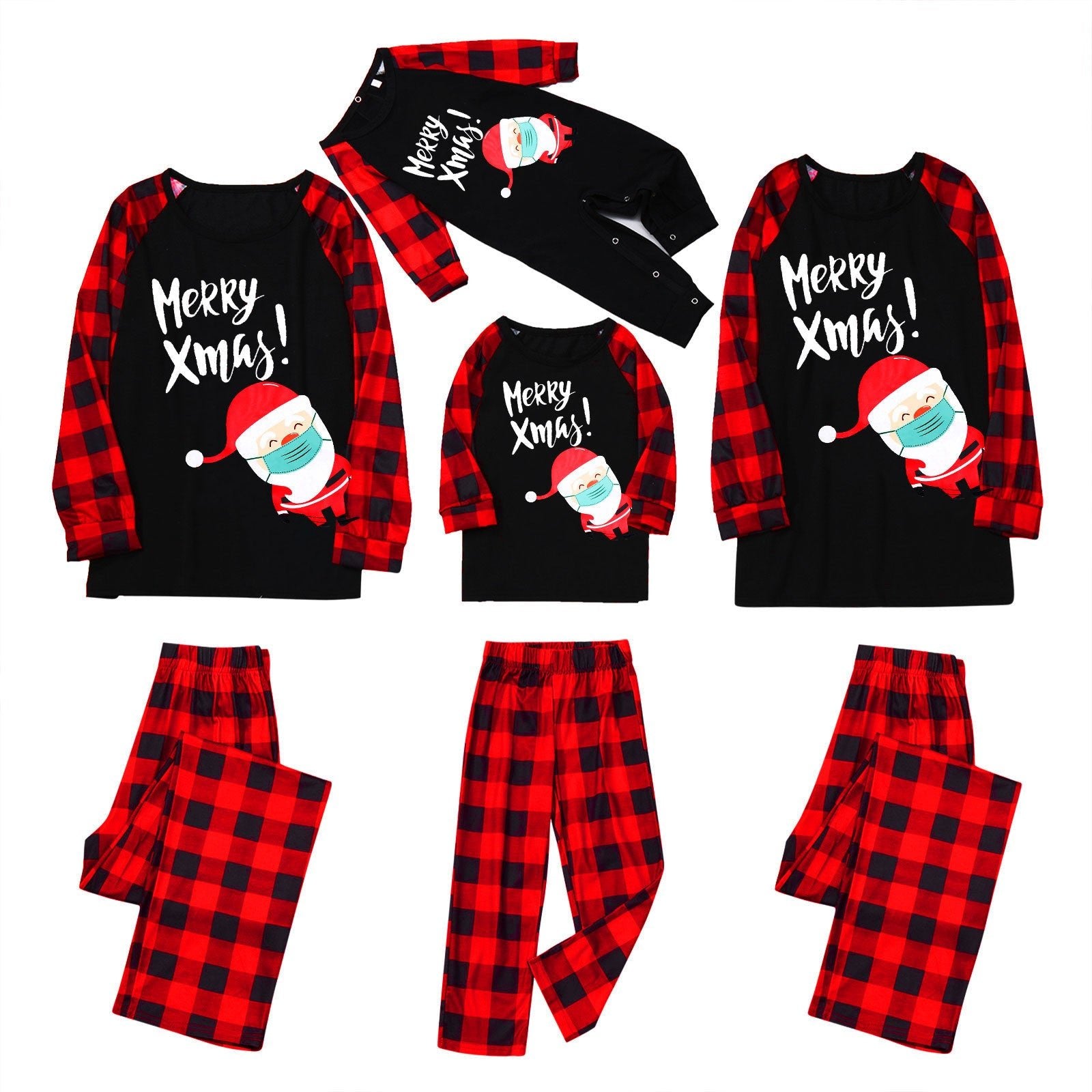 Christmas Cartoon Print Pajamas Set - silverfoxgoods